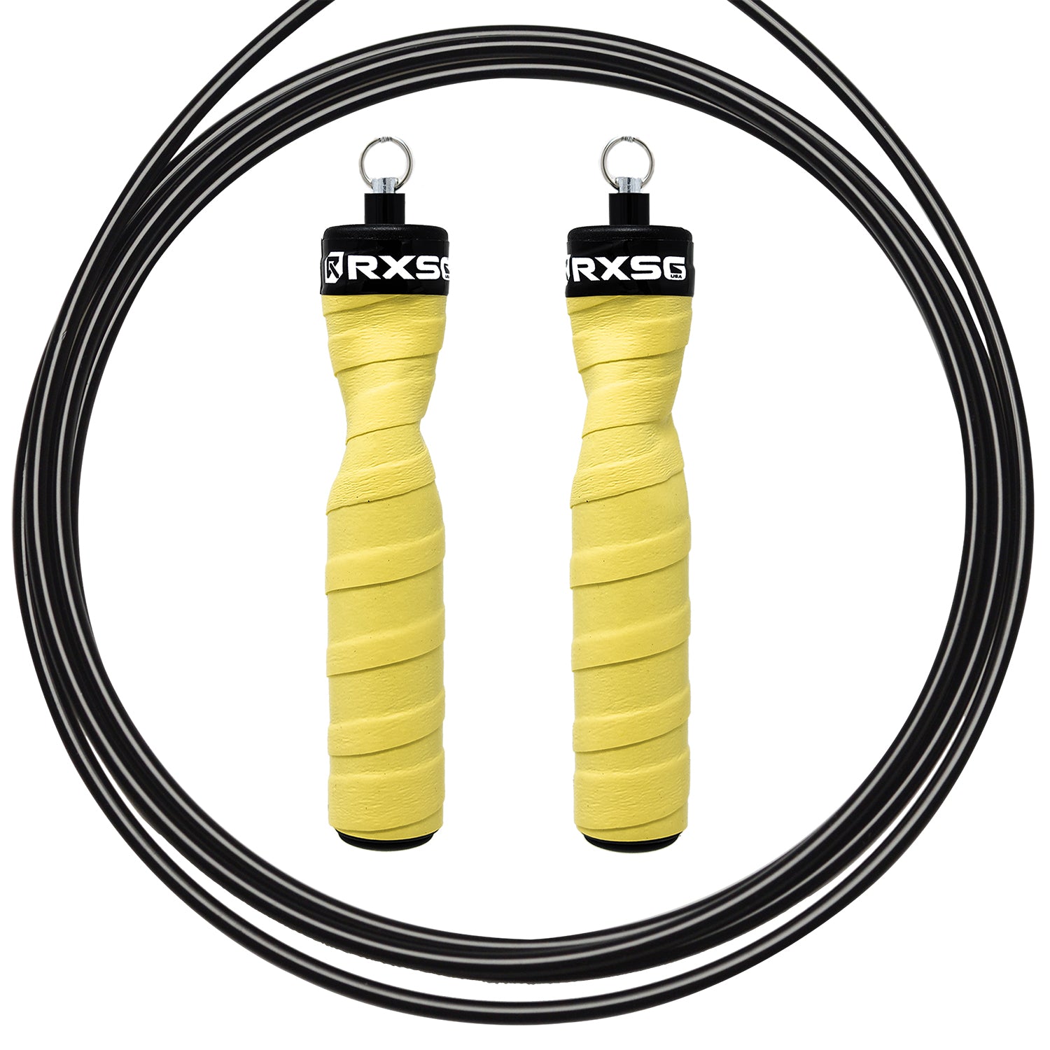 RXSG CustomFit Lazer Lemon Jump Rope Black Cable