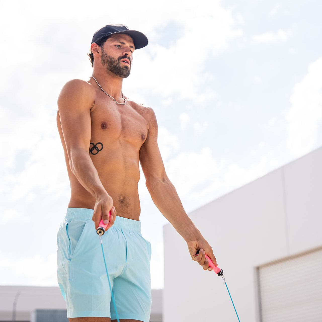 Olympic Swimmer Michael Andrew Training with the RXSG CustomFit Poppin Pink Jump Rope